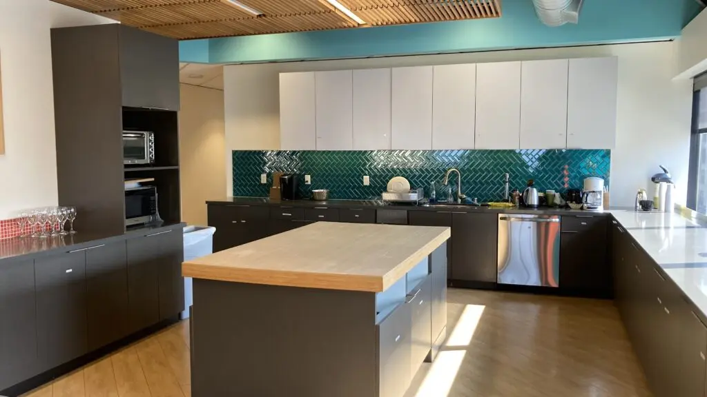 Lots of counter space in the kitchen for catering